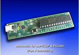 Produktbillede fra virksomheden Farnell Danmark A/S - Microstick for dsPIC33F & PIC24H